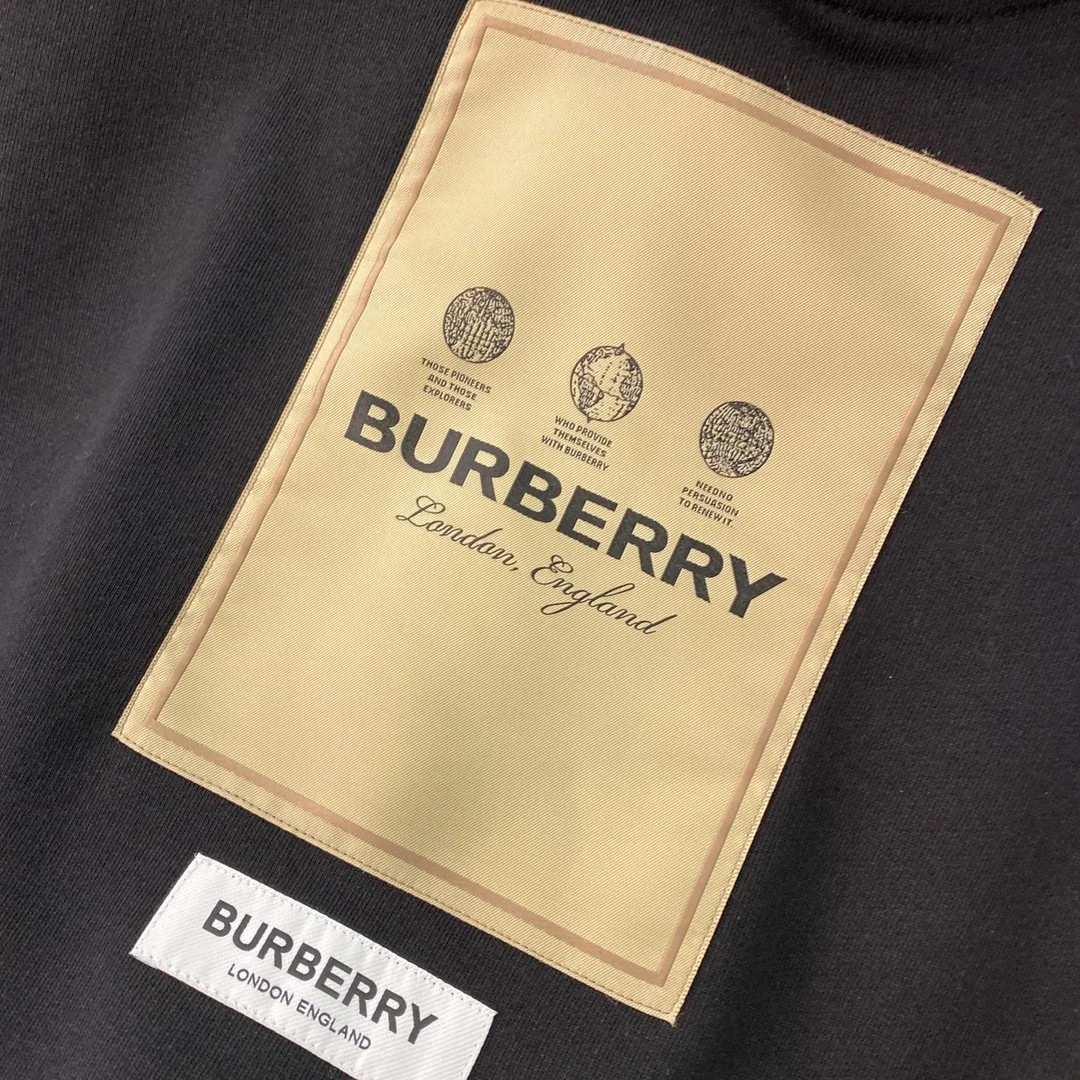 버버리 프론탈 로고 코튼 후드