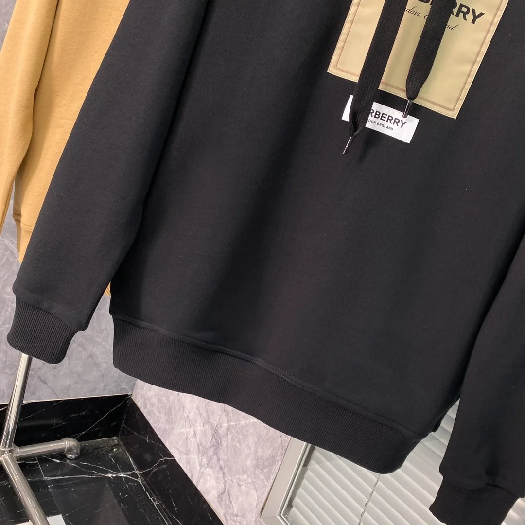 버버리 프론탈 로고 코튼 후드