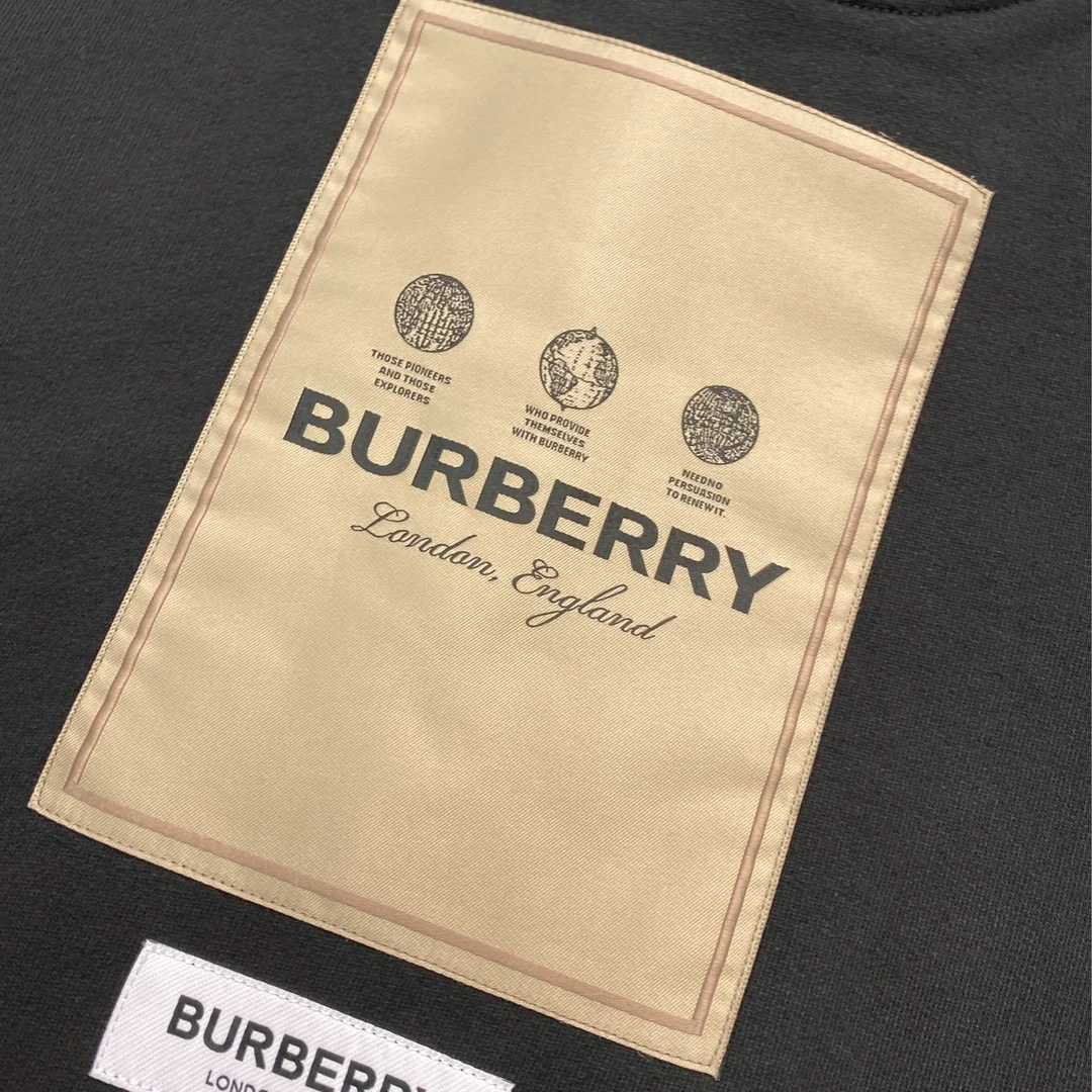 버버리 프론탈 로고 코튼 후드