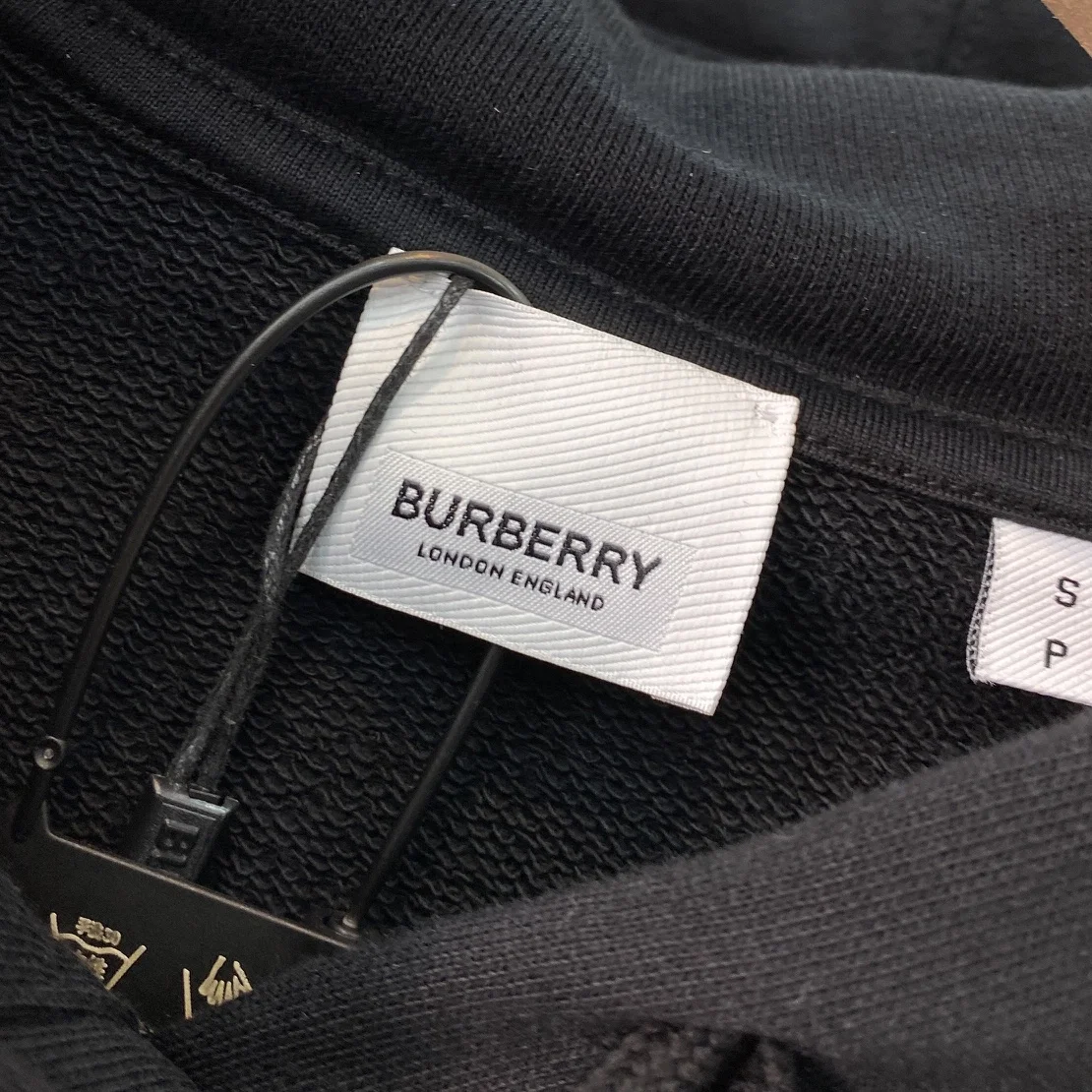 버버리 프론탈 로고 코튼 후드