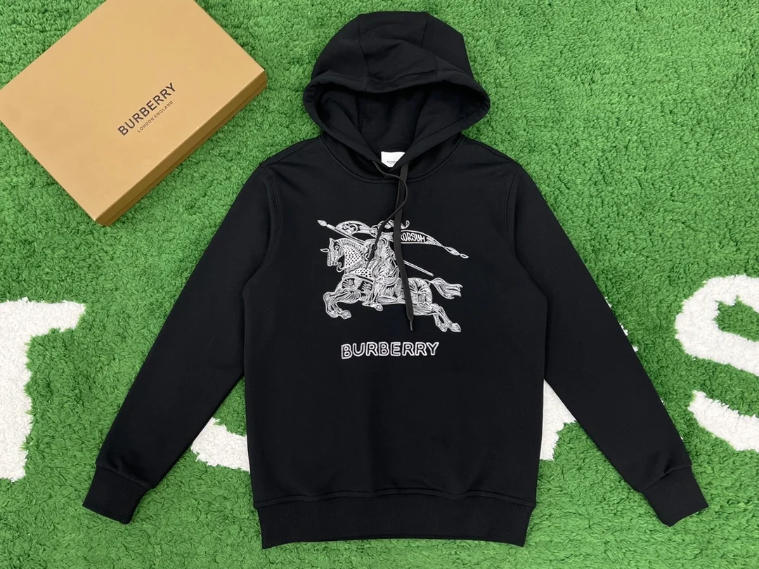 버버리 EKD 로고 자수 후드티