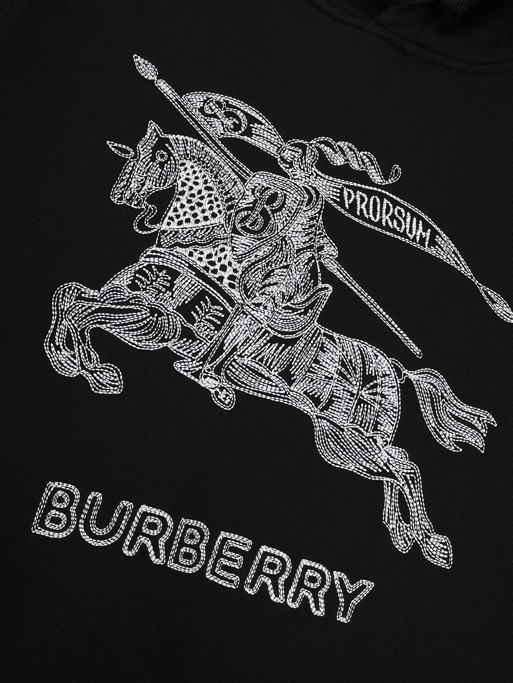 버버리 EKD 로고 자수 후드티