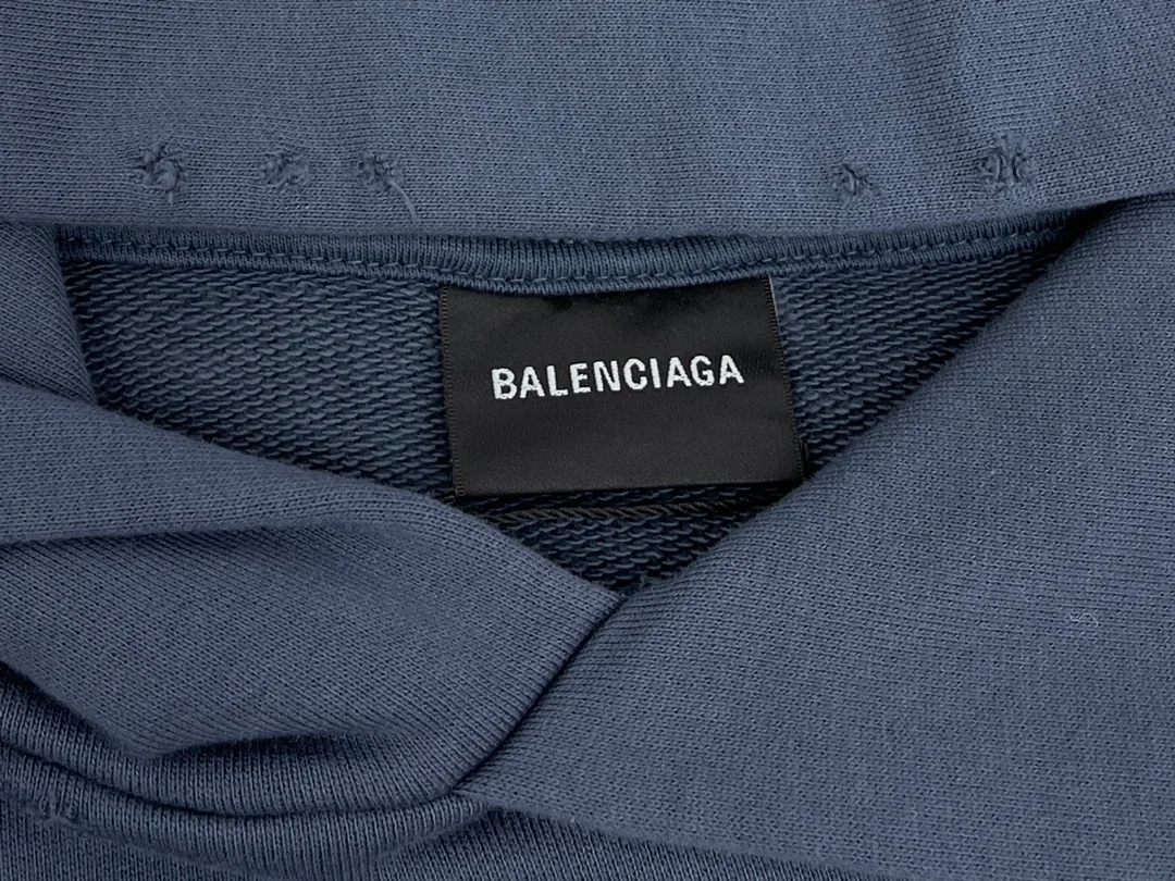 발렌시아가 BB 아이콘 후드 라지 핏 블루