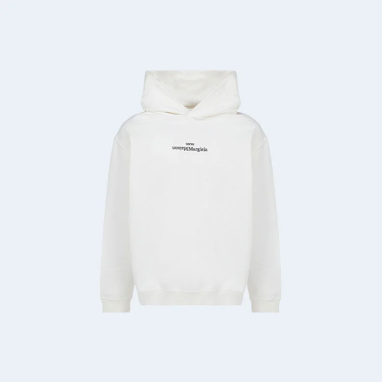 메종 마르지엘라 플립 헤비 오버핏 후드 화이트