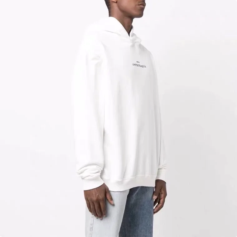 메종 마르지엘라 플립 헤비 오버핏 후드 화이트