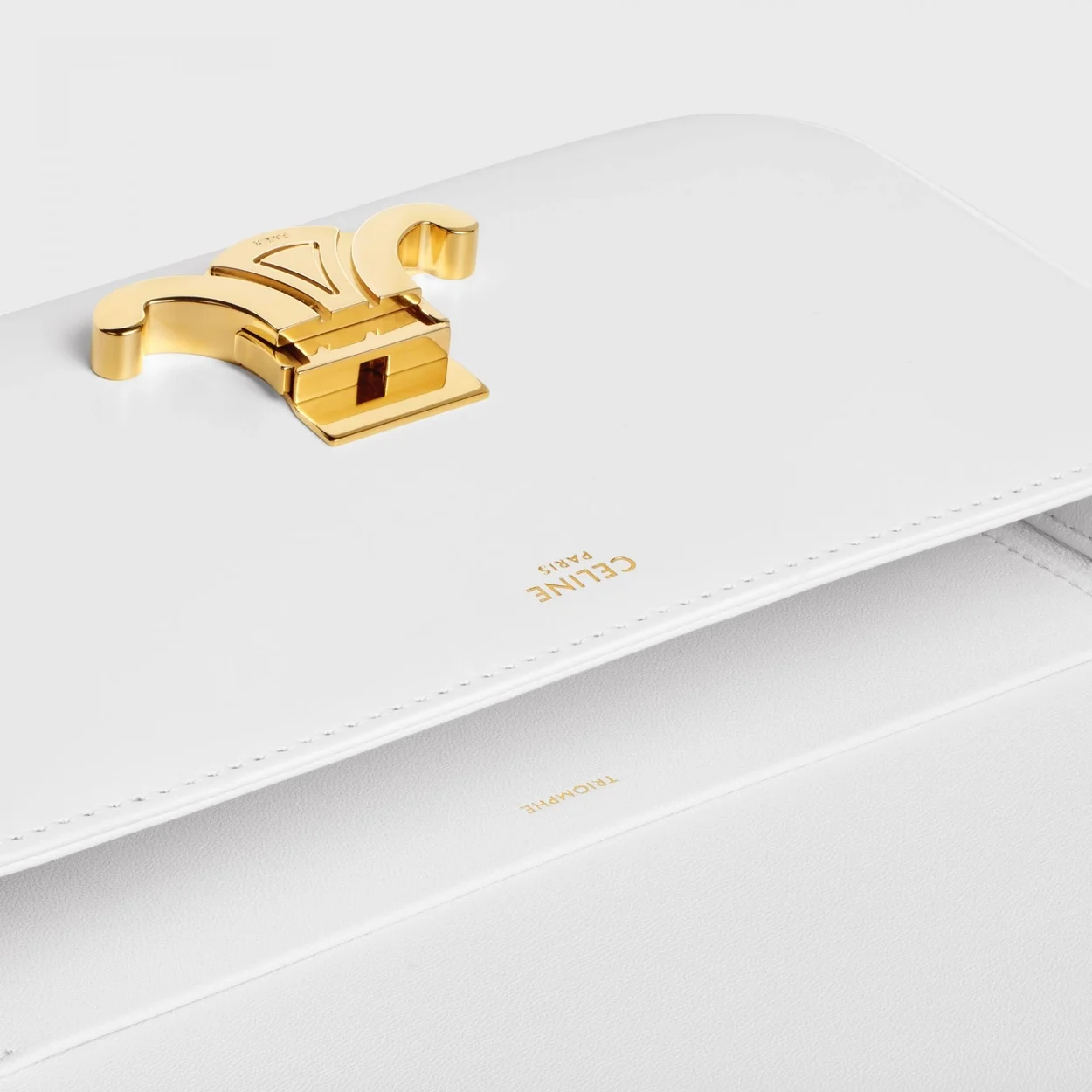 셀린느 클로드 숄더백 샤이니 화이트