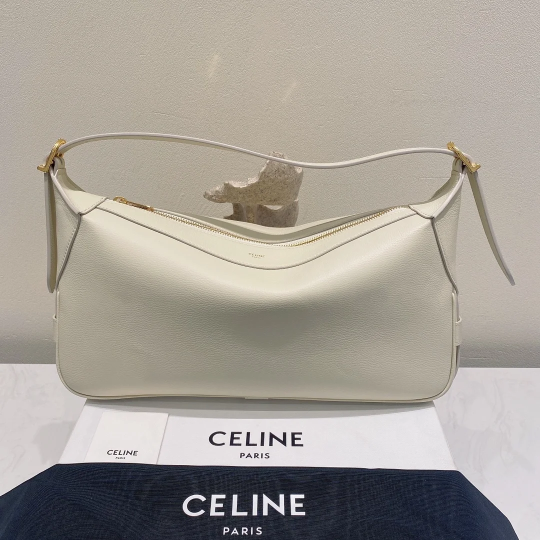 셀린느 미디움 로미 서플 백 화이트