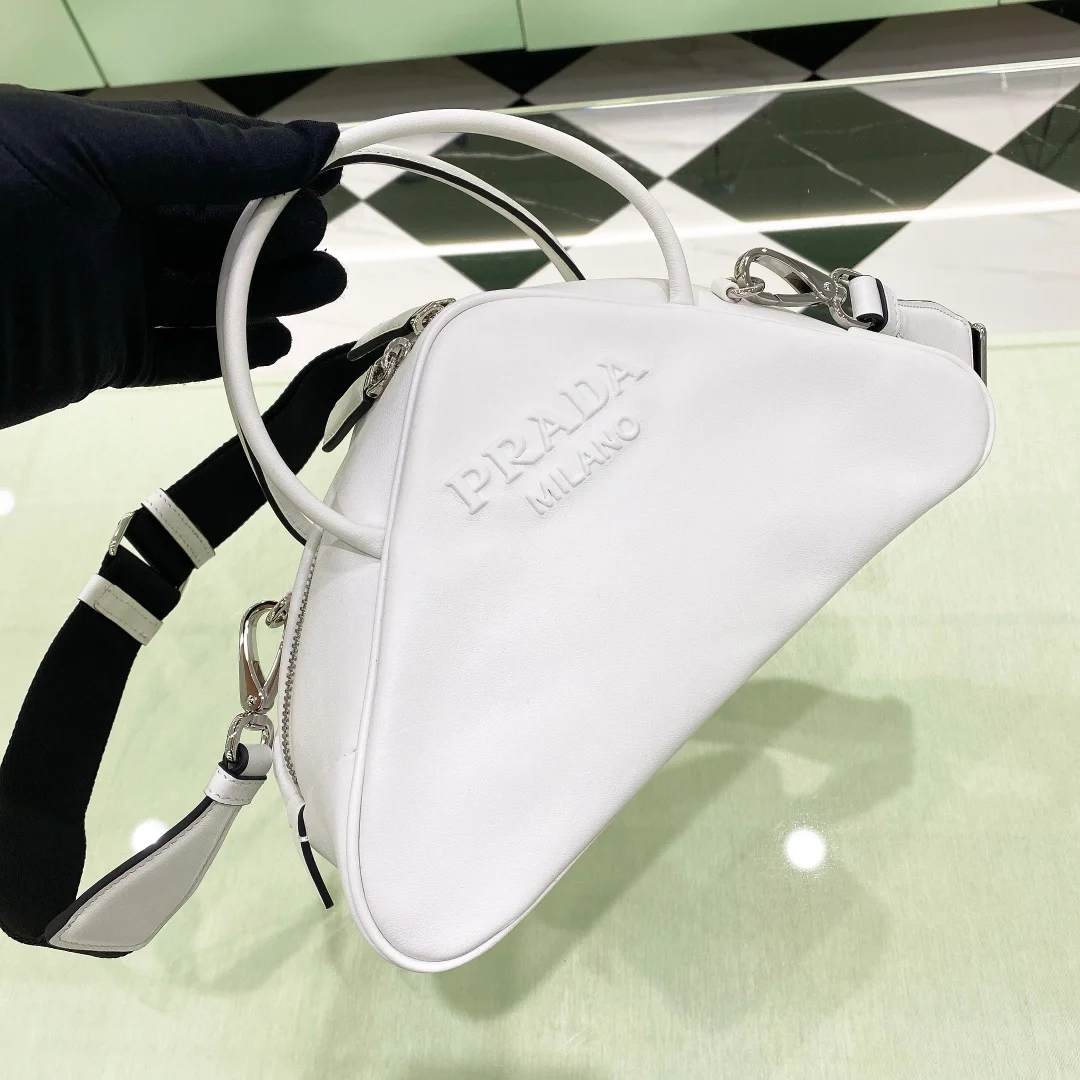 프라다 1BB082 화이트 숄더백