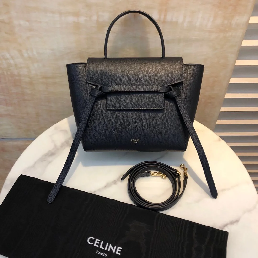 셀린느 나노 벨트백 블랙