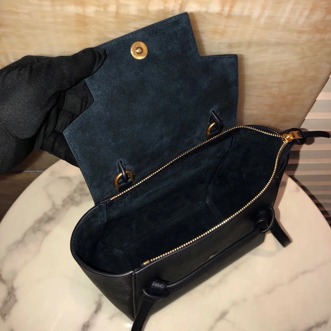 셀린느 나노 벨트백 블랙