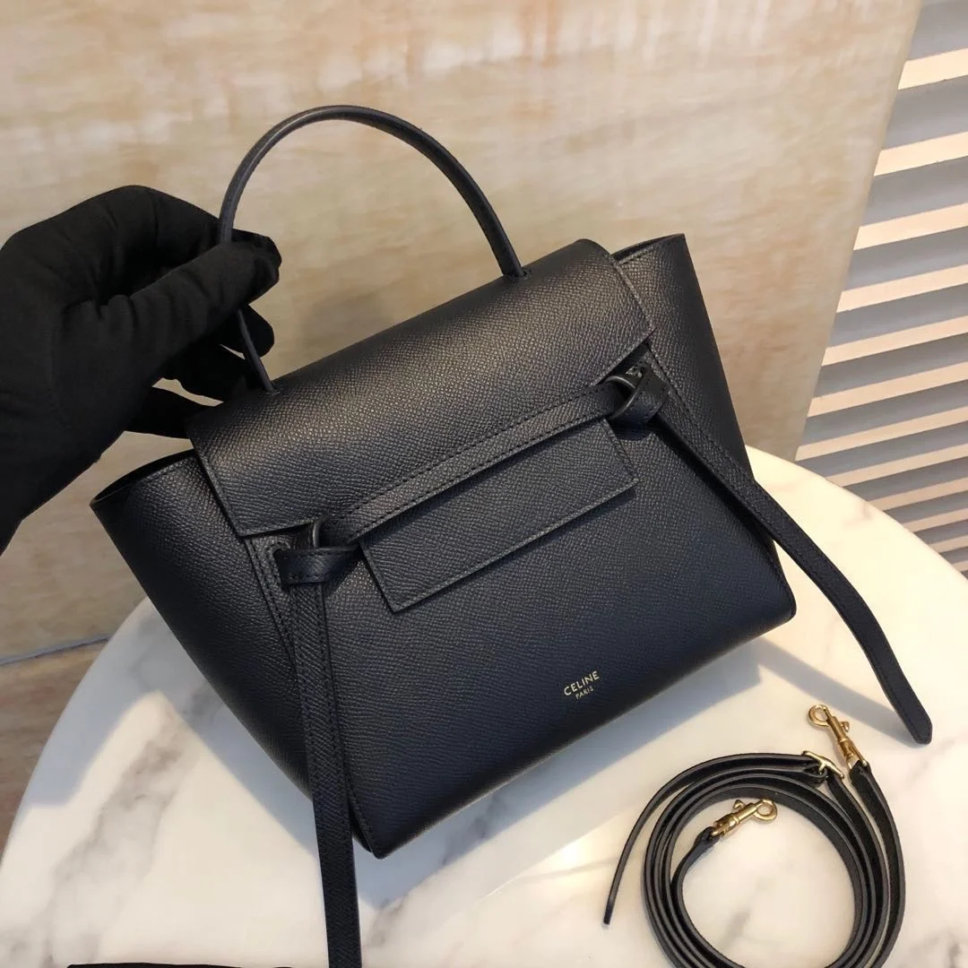 셀린느 나노 벨트백 블랙