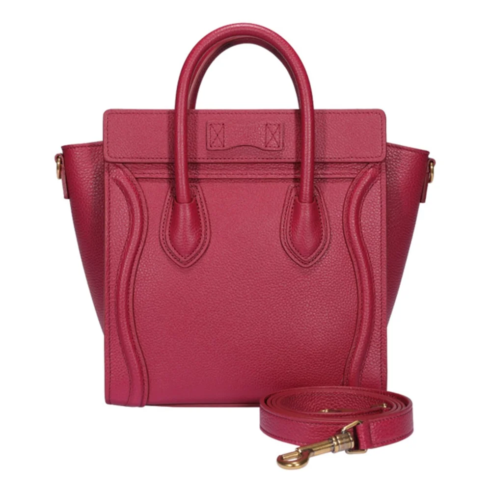 셀린느 나노 러기지백 드럼 카프스킨 골드라즈베리