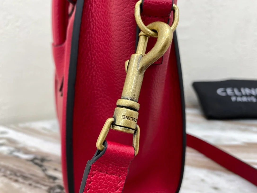 셀린느 나노 러기지백 드럼 카프스킨 골드라즈베리