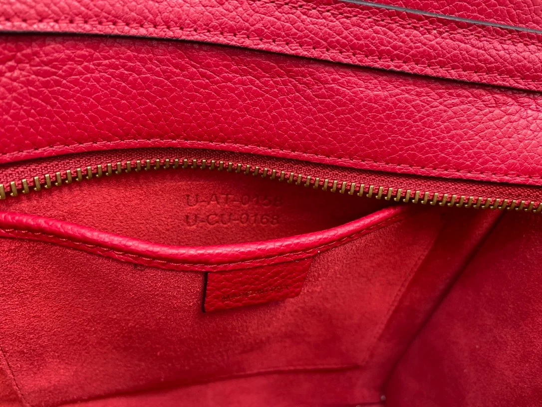 셀린느 나노 러기지백 드럼 카프스킨 골드라즈베리