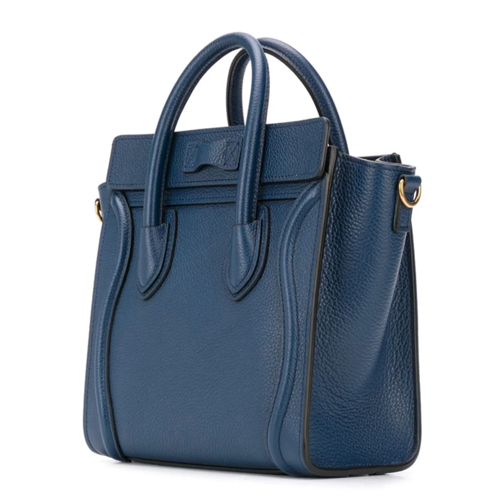 셀린느 나노 러기지백 드럼 카프스킨 골드블루