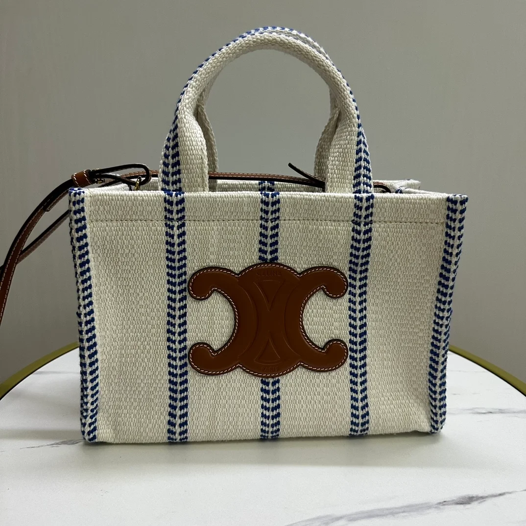 셀린느 스몰 타이스 카바스 화이트블루