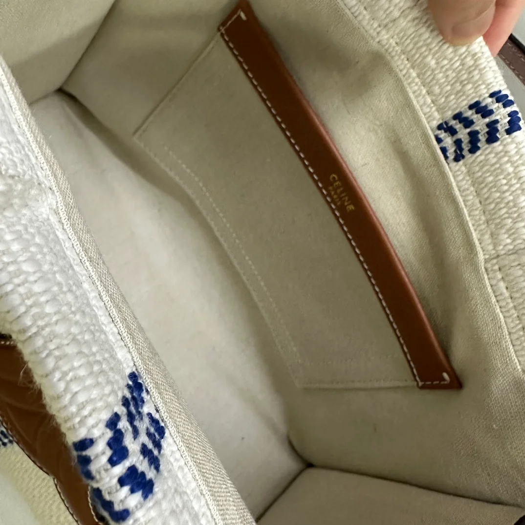 셀린느 스몰 타이스 카바스 화이트블루