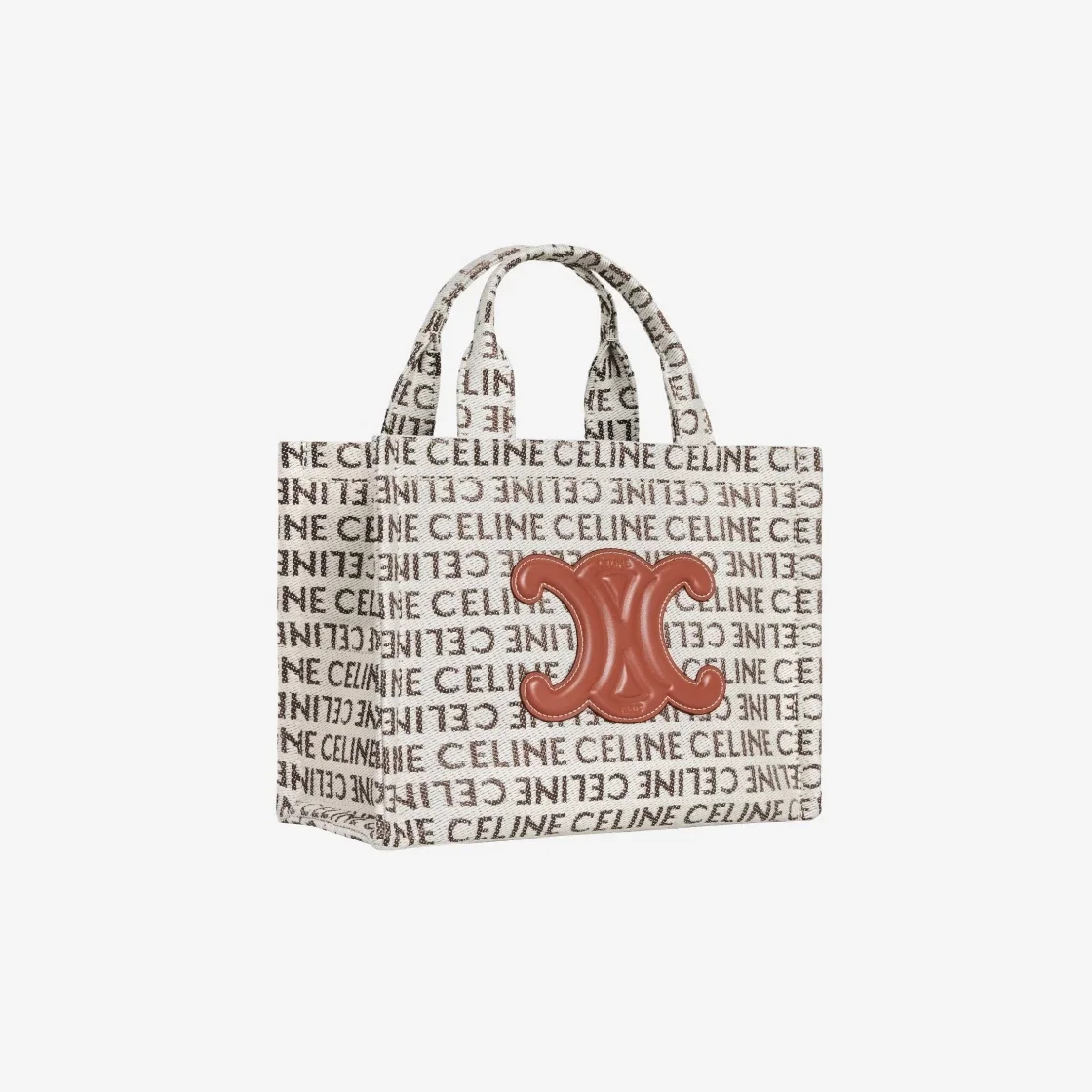 셀린느 스몰 카바스 타이스 올오버 프린트 내추럴 탠