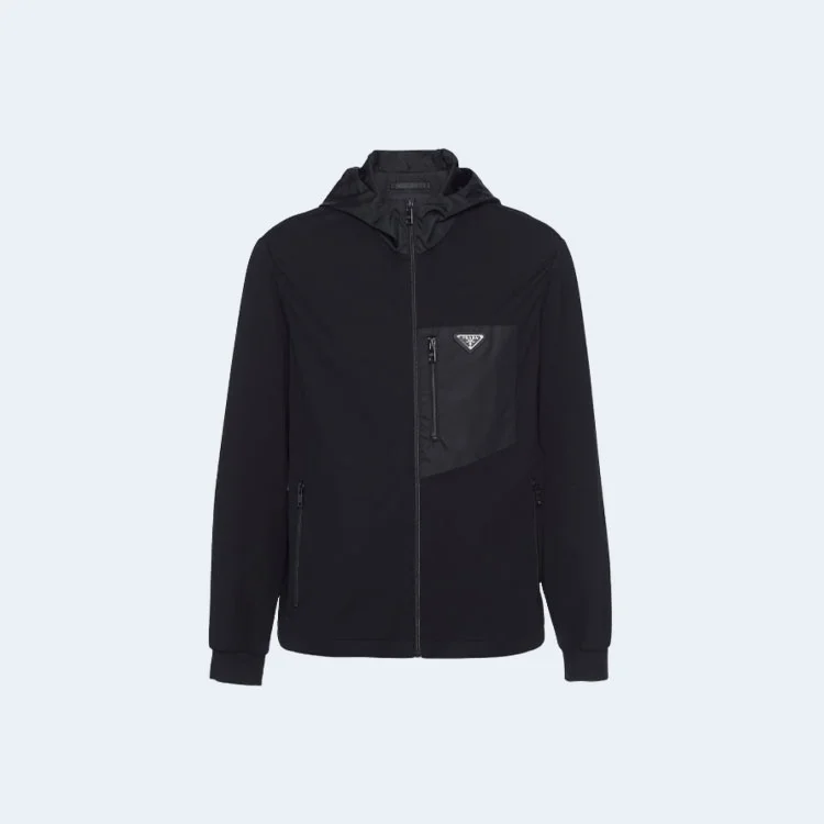 프라다 삼각로고 리나일론 후드 자켓