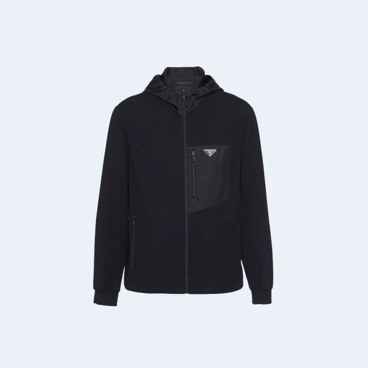 프라다 삼각로고 리나일론 후드 자켓