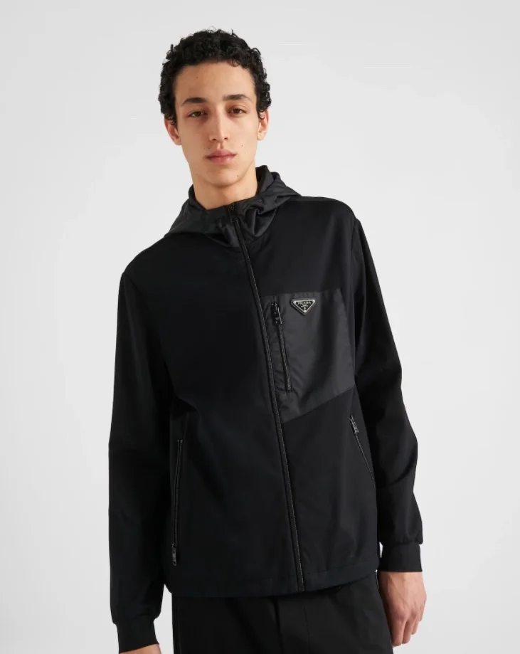 프라다 삼각로고 리나일론 후드 자켓