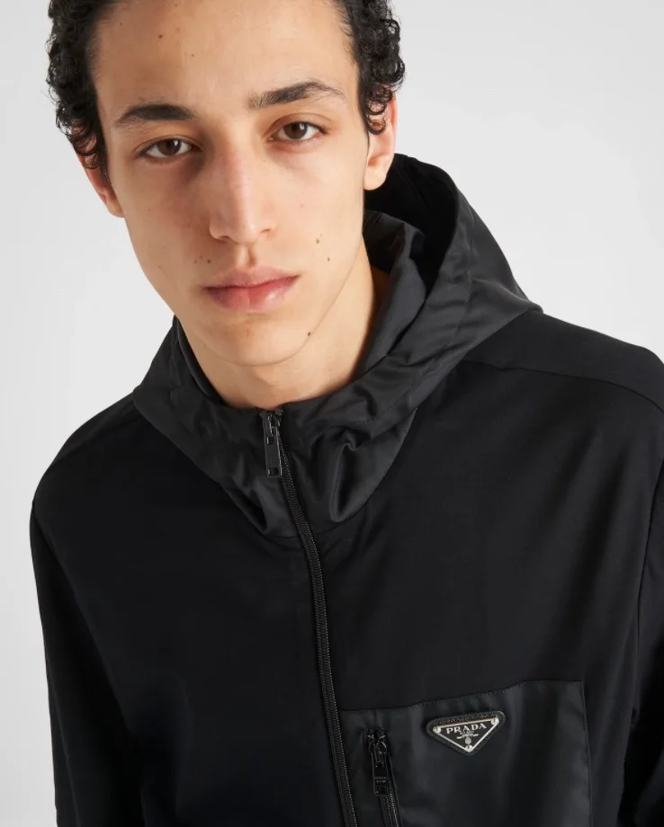 프라다 삼각로고 리나일론 후드 자켓