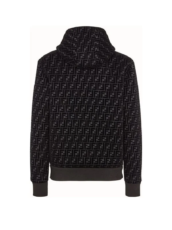 펜디 FF 울오버 로고 후드 집업