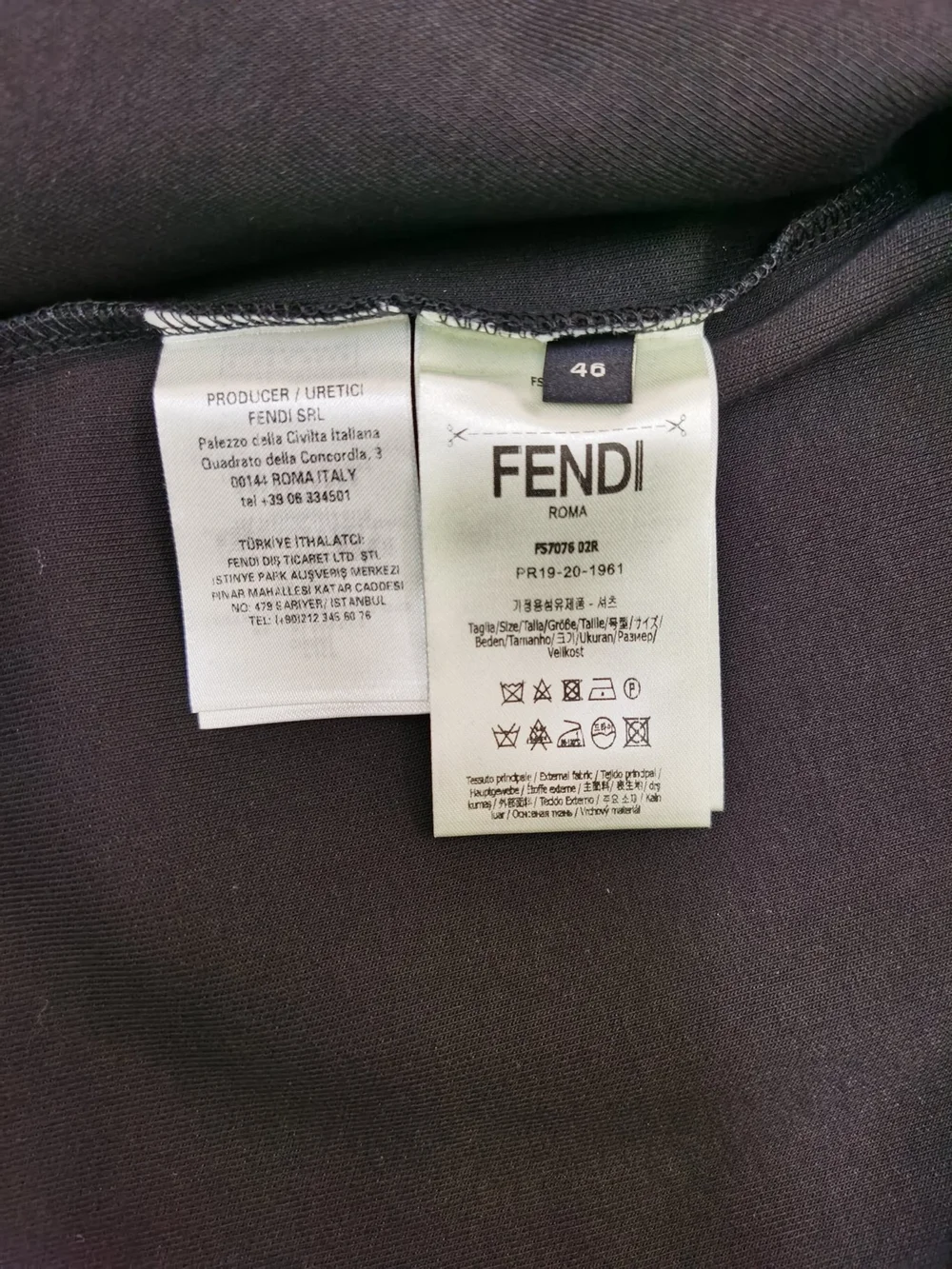 펜디 FF 모노그램 인서드 후드 블랙