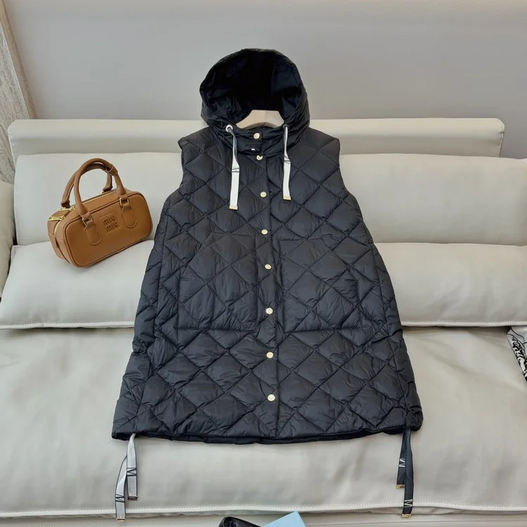 막스마라 트레파 롱 베스트 패딩 블랙