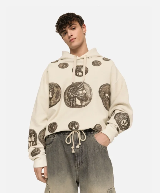 돌체앤가바나 코인 프린트 후드