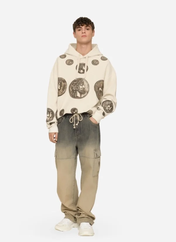 돌체앤가바나 코인 프린트 후드