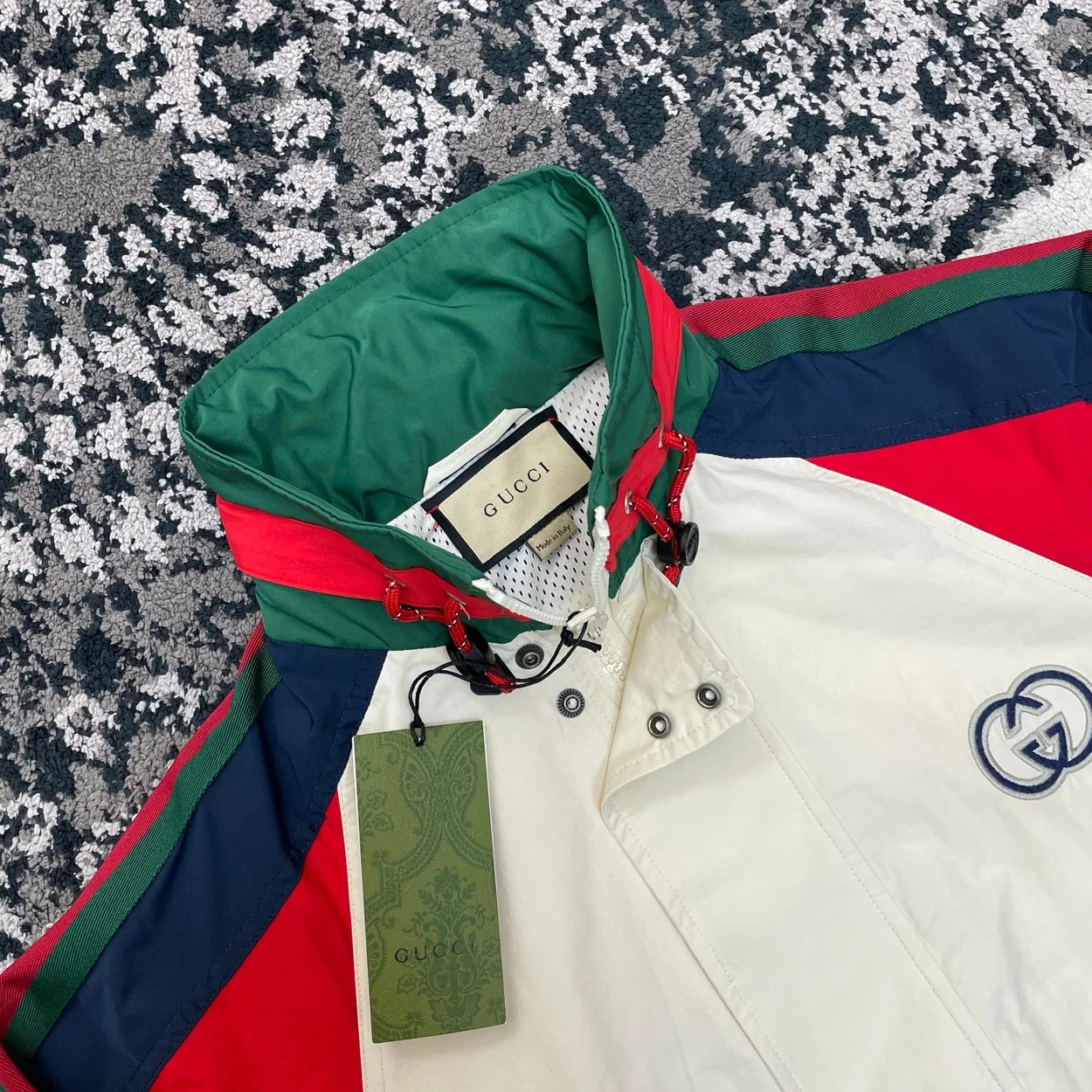 구찌 멀티컬러 패치 나일론 자켓