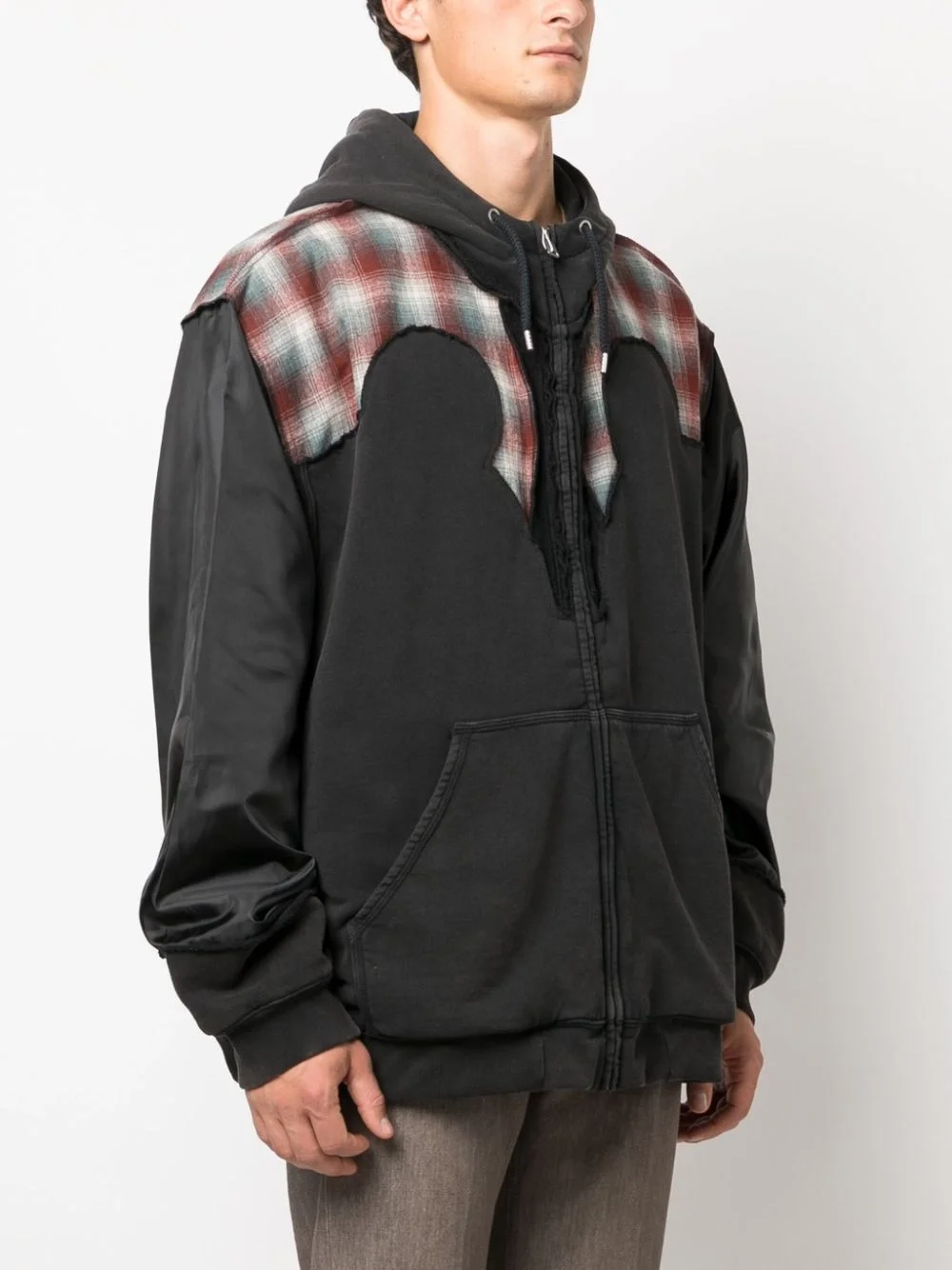 메종 마르지엘라 패널 지퍼 자켓