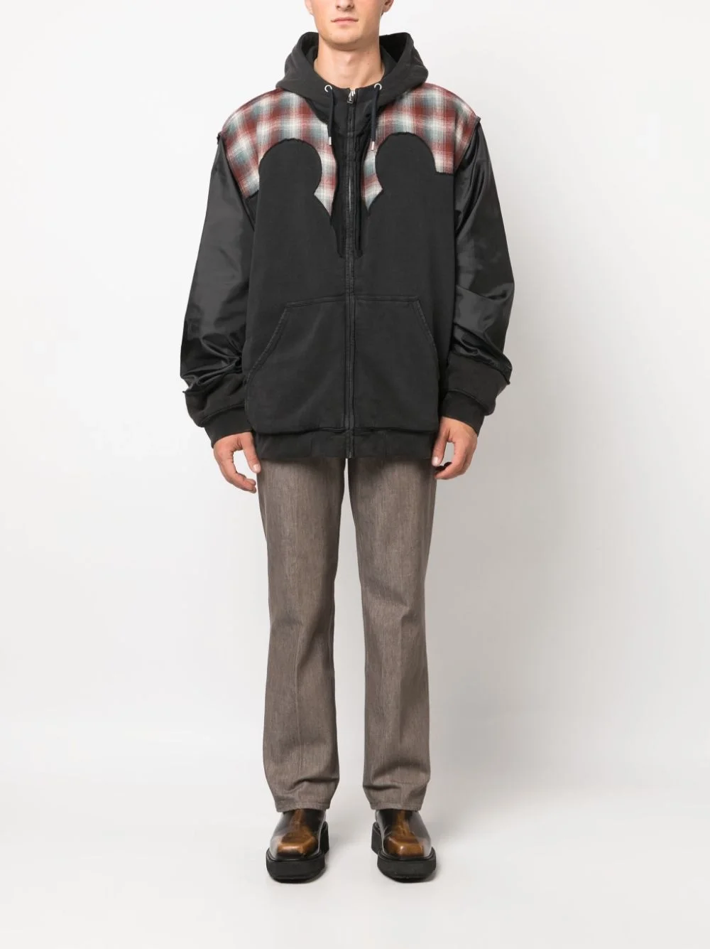 메종 마르지엘라 패널 지퍼 자켓