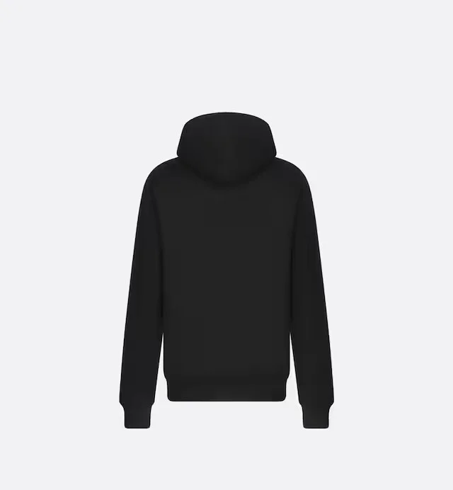 디올 릴렉스 핏 브랙 코튼 후드