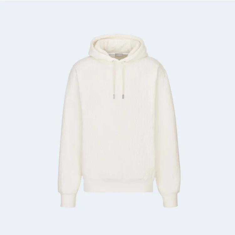 디올 오블리크 릴렉스 핏 후드 화이트