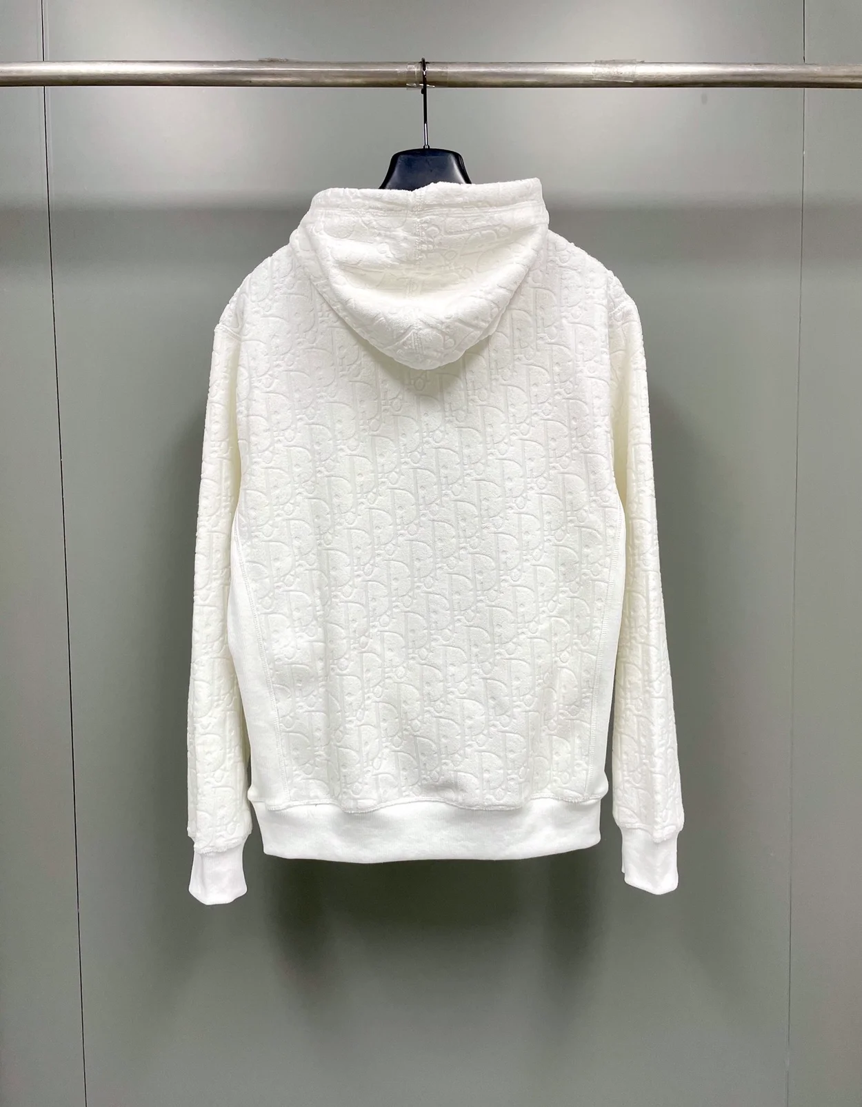 디올 오블리크 릴렉스 핏 후드 화이트