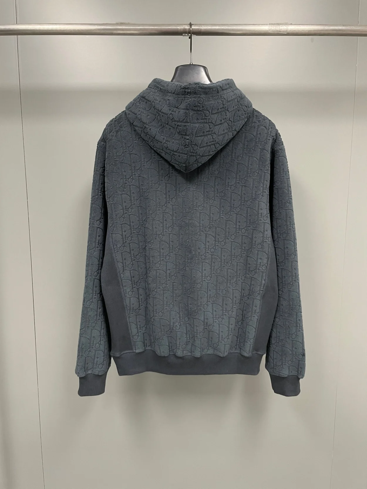 디올 오블리크 릴렉스 핏 후드 네이비