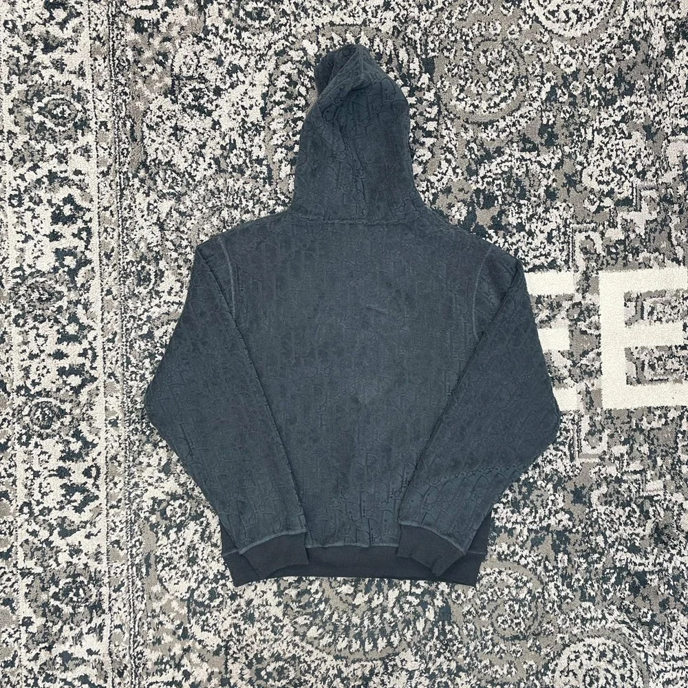 디올 오블리크 릴렉스 핏 후드 네이비