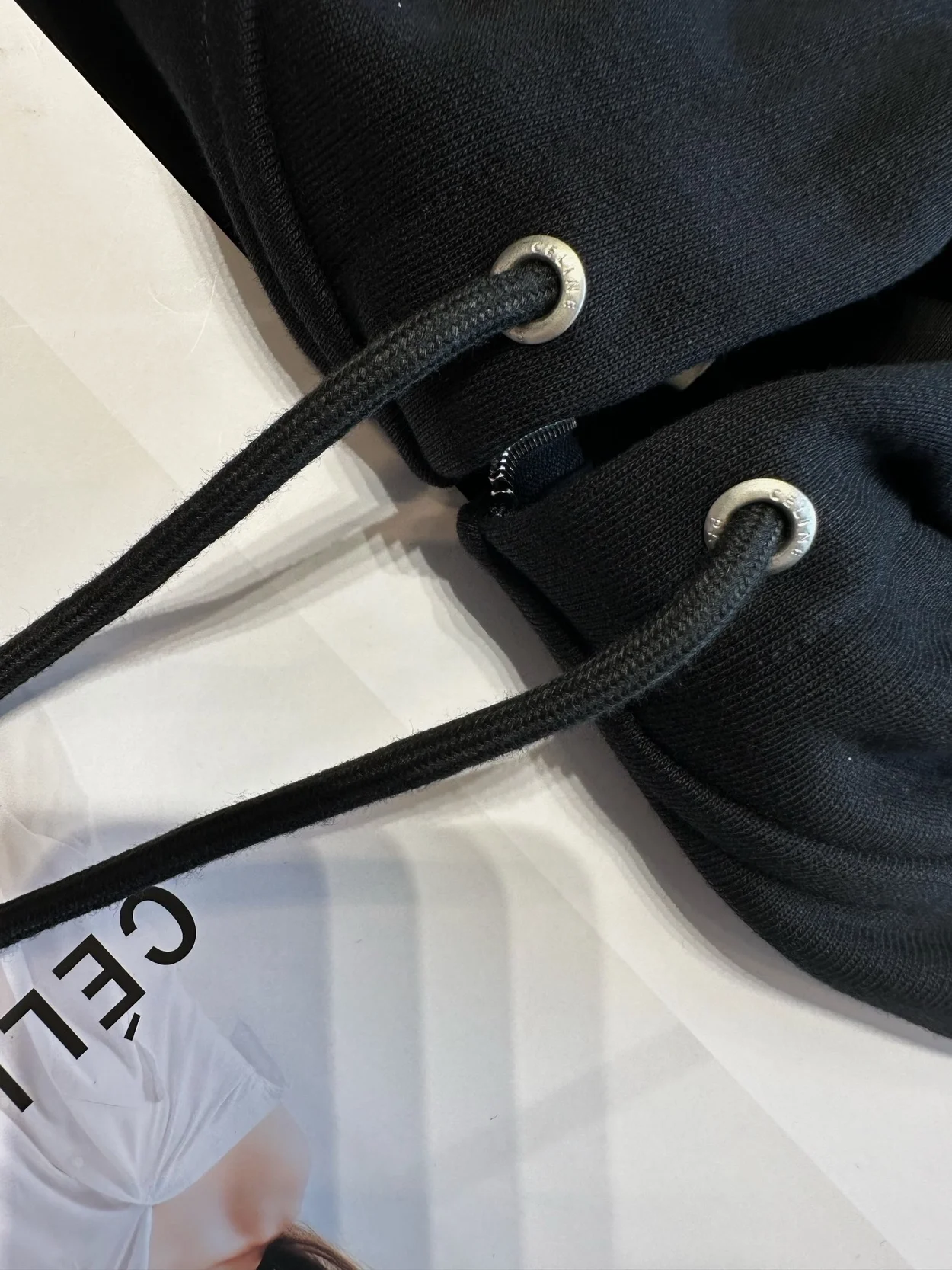 셀린느 미니 트리옹프 프린트 저지 후드