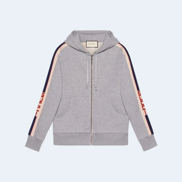 구찌 스트라이프 스웻 후드 자켓