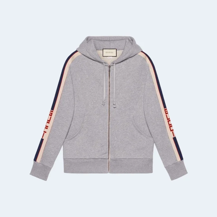 구찌 스트라이프 스웻 후드 자켓