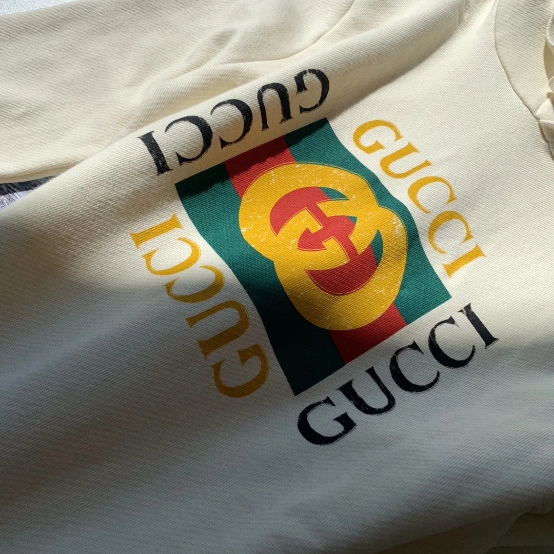 구찌 빈티지 로고 코튼 후드