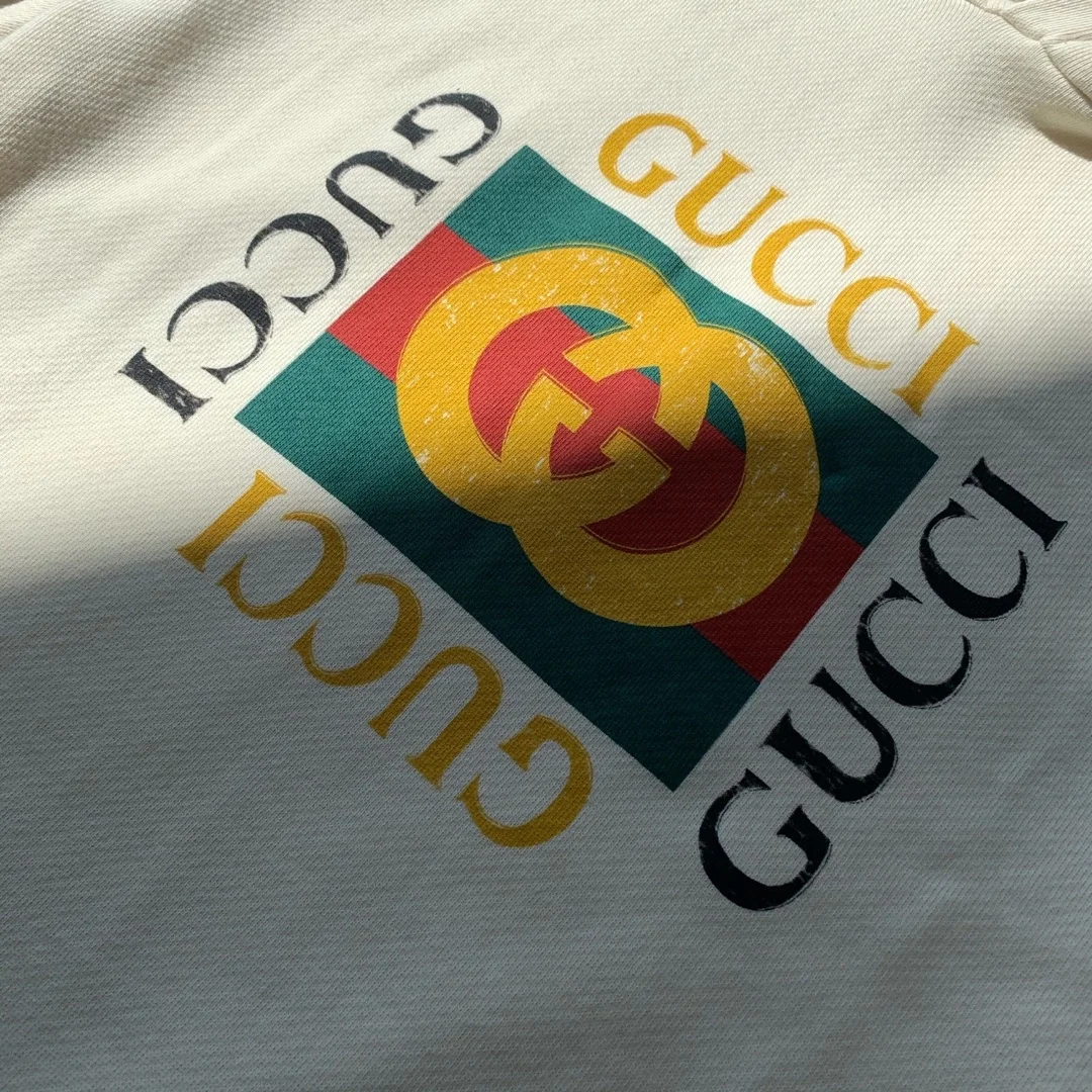 구찌 빈티지 로고 코튼 후드