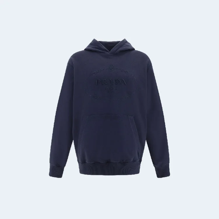 프라다 드로스트링 후드 탑
