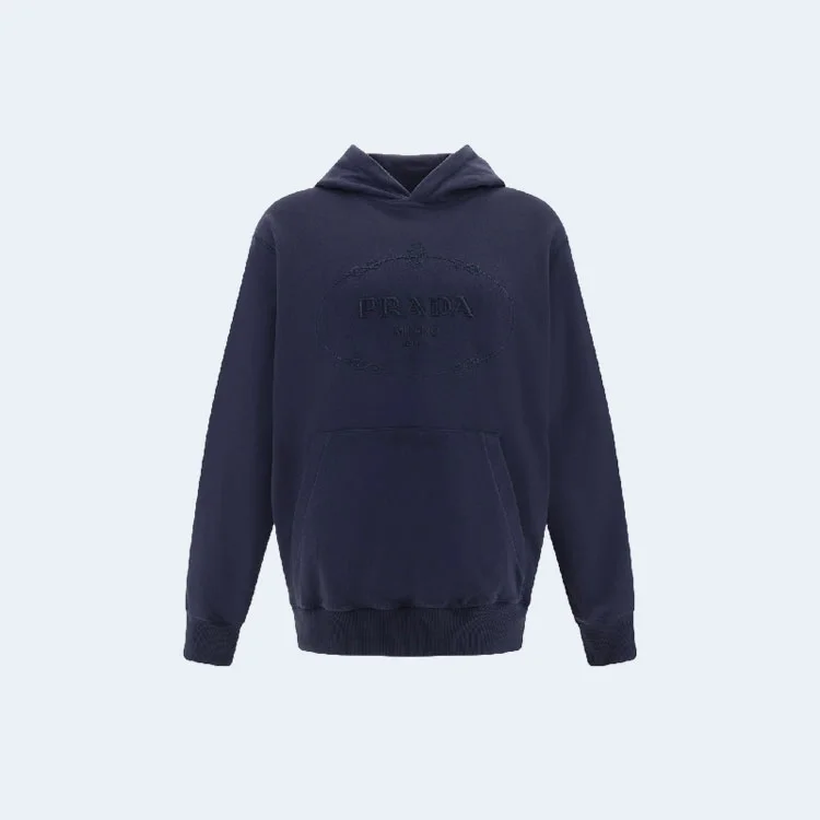 프라다 드로스트링 후드 탑