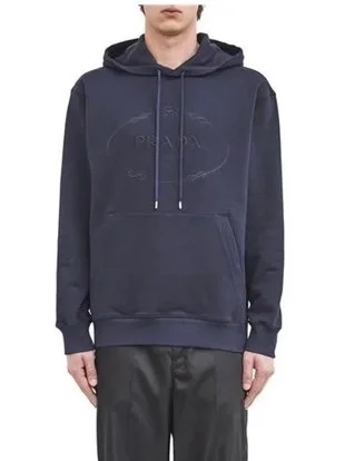 프라다 드로스트링 후드 탑