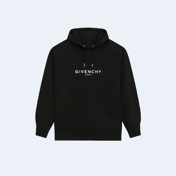 지방시 슬림핏 펠파 프린트 후드