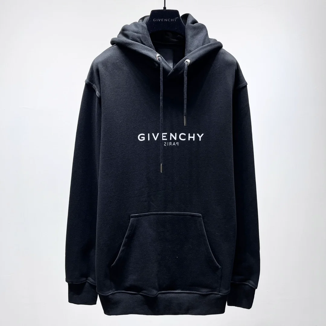 지방시 슬림핏 펠파 프린트 후드