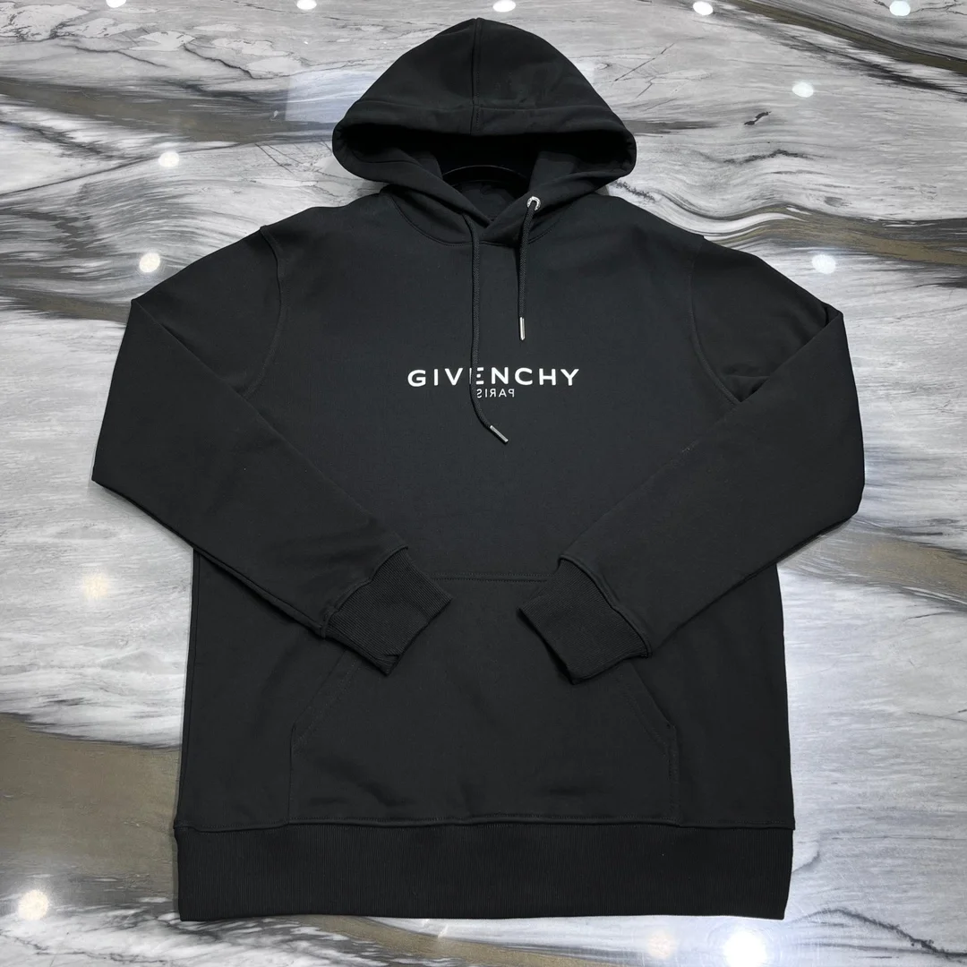 지방시 슬림핏 펠파 프린트 후드